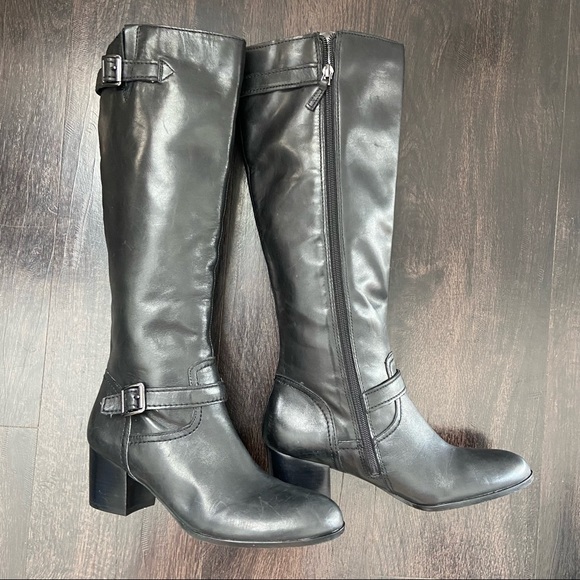 Franco Sarto Opera Black Riding Boots NEW - Size 8 - Picture 5 of 11